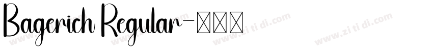 Bagerich Regular字体转换